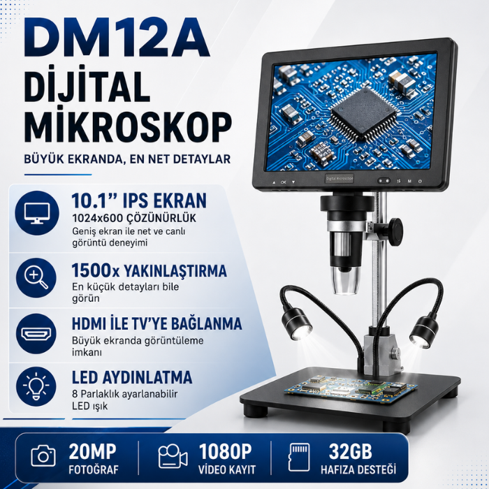 Şarjlı dijital mikroskop