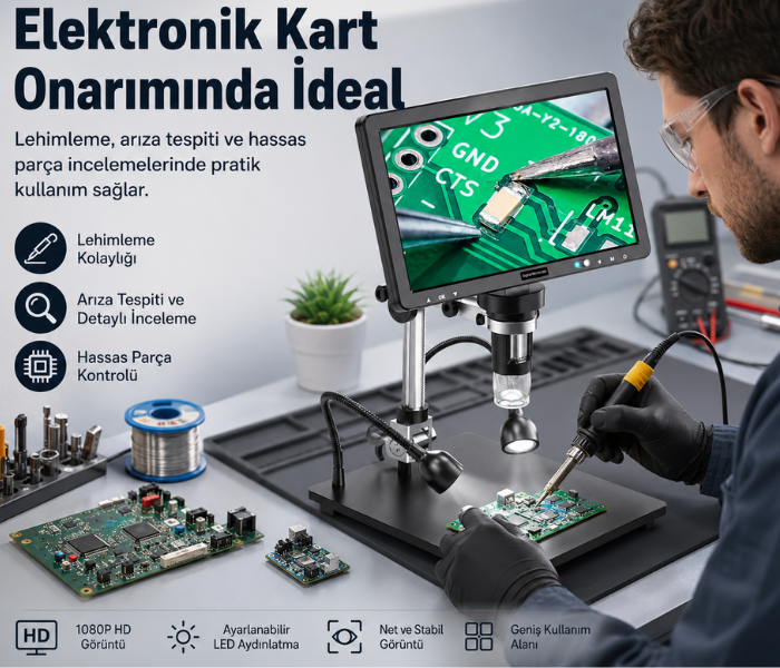 TV bağlantılı mikroskop