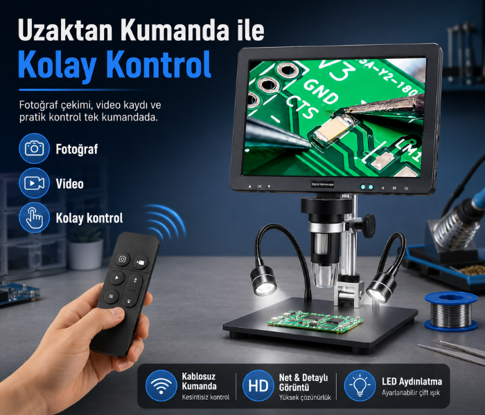 TV bağlantılı mikroskop