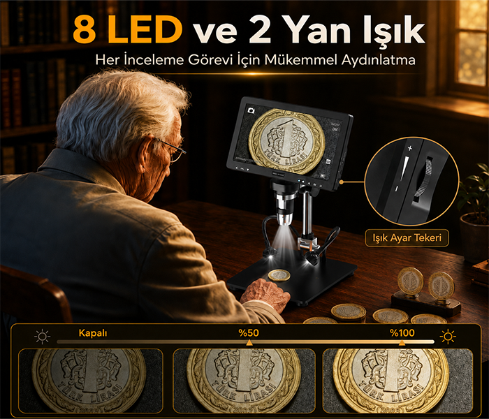 TV bağlantılı mikroskop