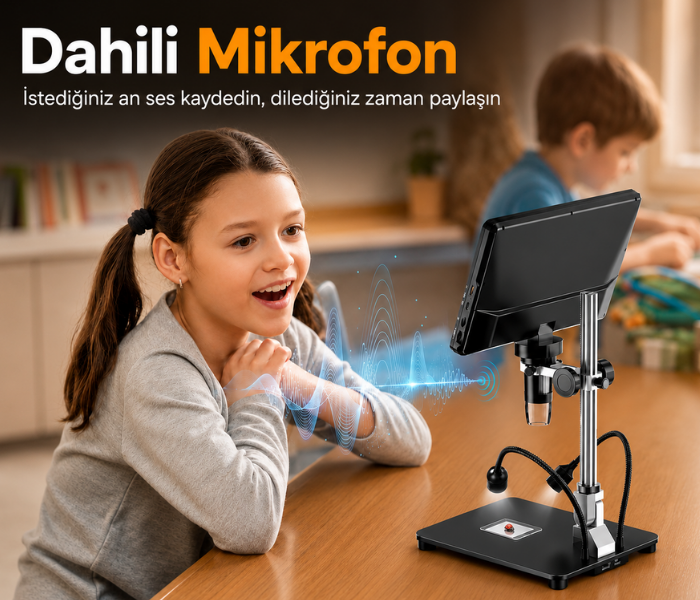 20 MP kameralı mikroskop