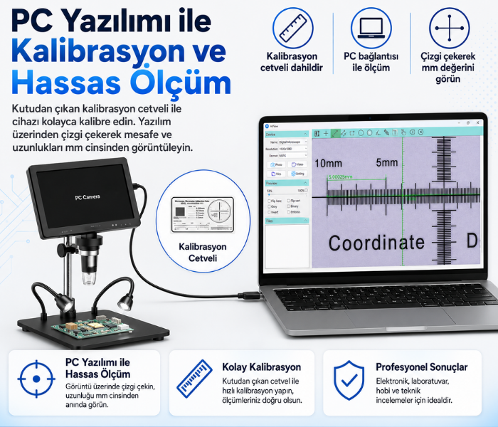 Yükseklik ayarlı mikroskop